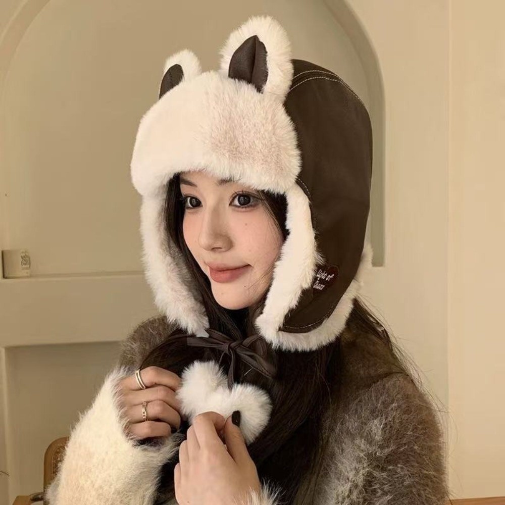 Cozy Faux Leather Bear Ear Tra - Trapper Hat Ear Flap review and price